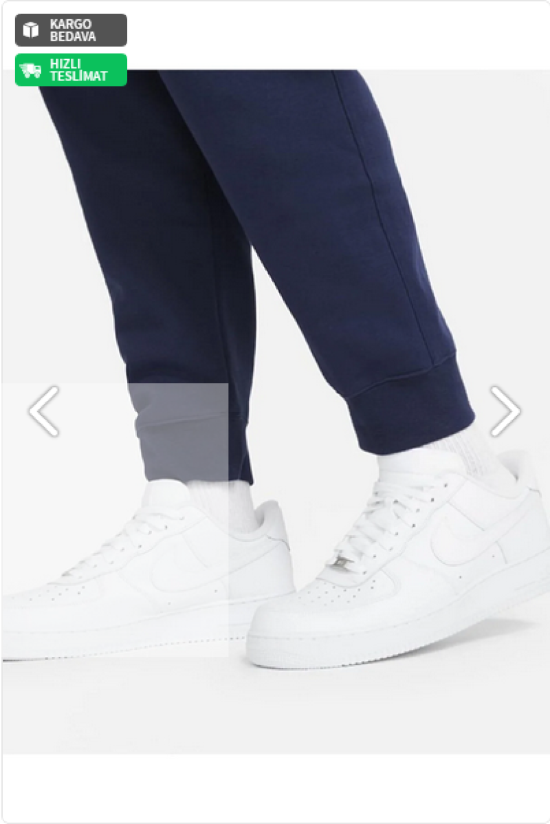 Nike Sportswear Fleece Jogger Taper Leg Dar Kesim Eşofman Altı Şardonlu Polarlı Lacivert